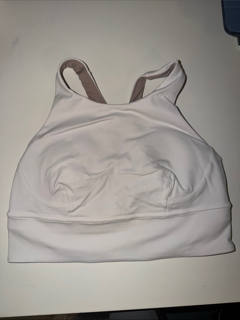 White Lululemon High neck Sports Bra